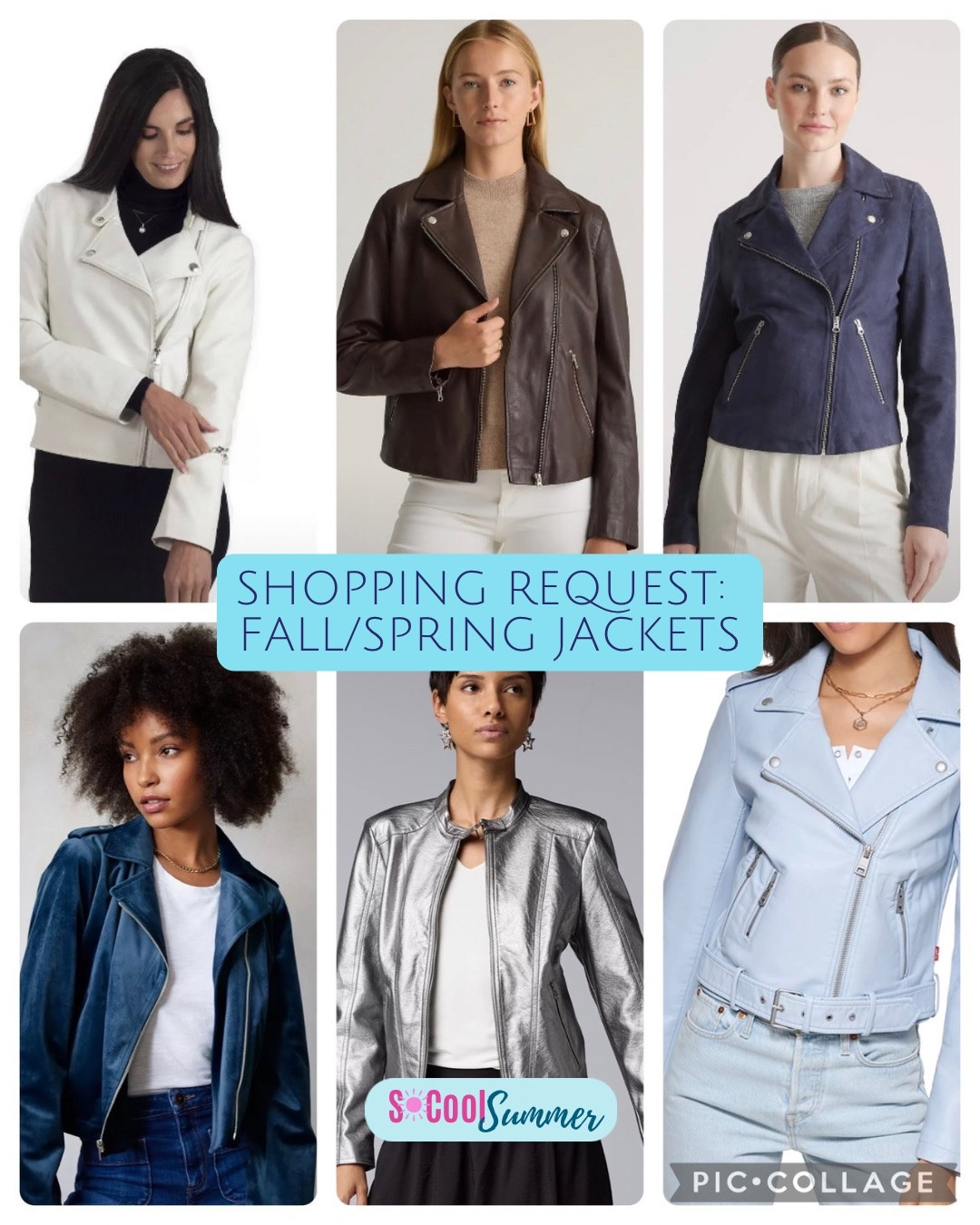 Fall/spring jackets for summers:  moto jackets!

#hocsummer
 #coolsummer #lightsummer #truesummer #softsummer #pastelsummer #darksummer #brownsummer #sweetpeasummer #summerpalette #summerfinds

#LTKSaleAlert #LTKSeasonal #LTKGiftGuide