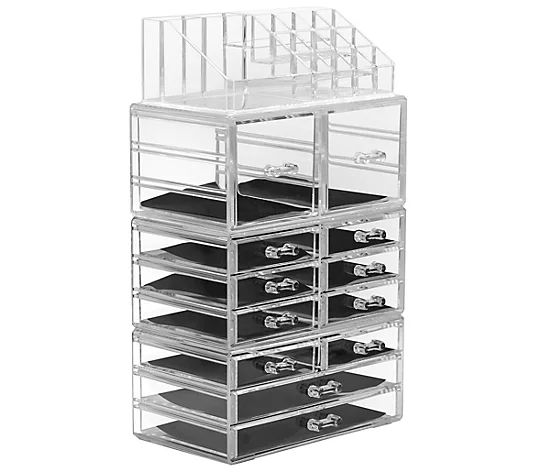 Sorbus Makeup and Jewelry 12-Drawer Display Case Organizer - QVC.com | QVC