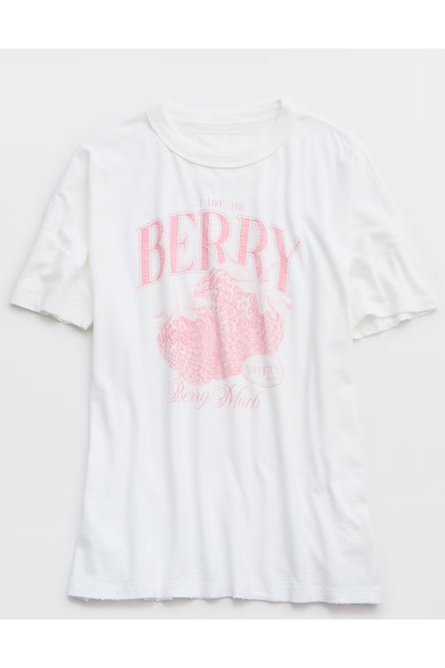 Aerie Oversized Crew Boyfriend T-Shirt Women's White XXS | American Eagle Outfitters (US & CA)