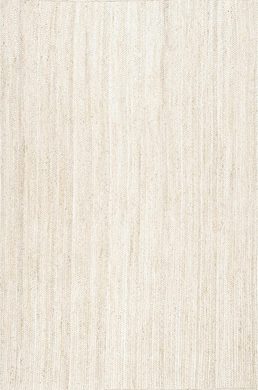 nuLOOM Rigo Hand Woven Farmhouse Jute Area Rug, 8x10, Off-White | Amazon (US)