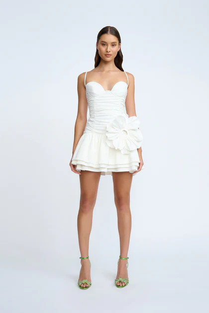 Samantha Ruffle Mini Dress | Final Sale - Ivory | By Johnny