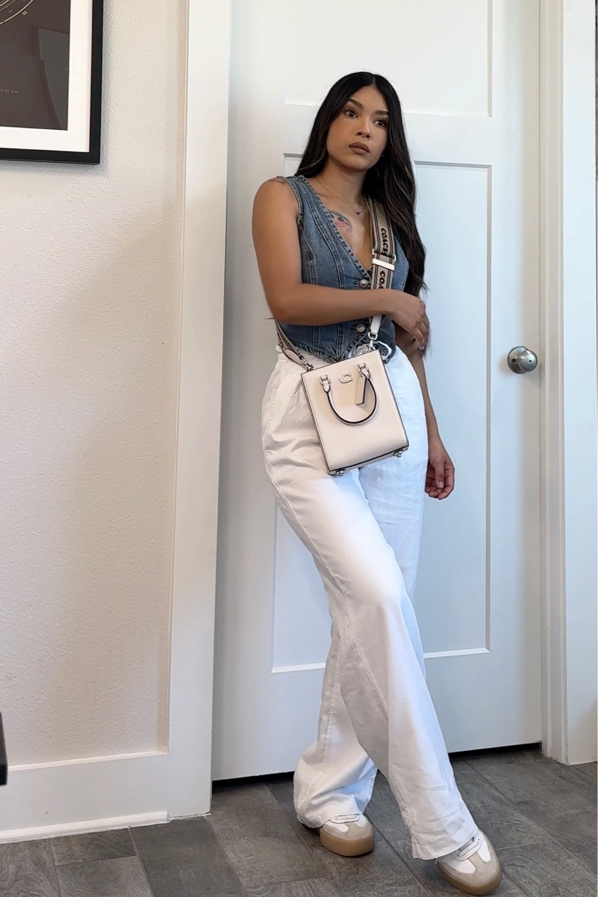 #springoutfit #outfitideas #springootd #denimvest #linenpants

#LTKSeasonal #LTKitbag #LTKstyletip