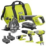 Ryobi ONE+ 18 Volt Lithium-Ion Cordless 6-Tool Combo Kit - P1982N - (Bulk Packaged, Non-Retail Packa | Amazon (US)
