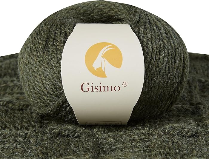 100% Merino Wool Yarn, 3-Ply Luxurious and Soft Yarn for Hand Knitting & Crocheting (Forest Green... | Amazon (US)