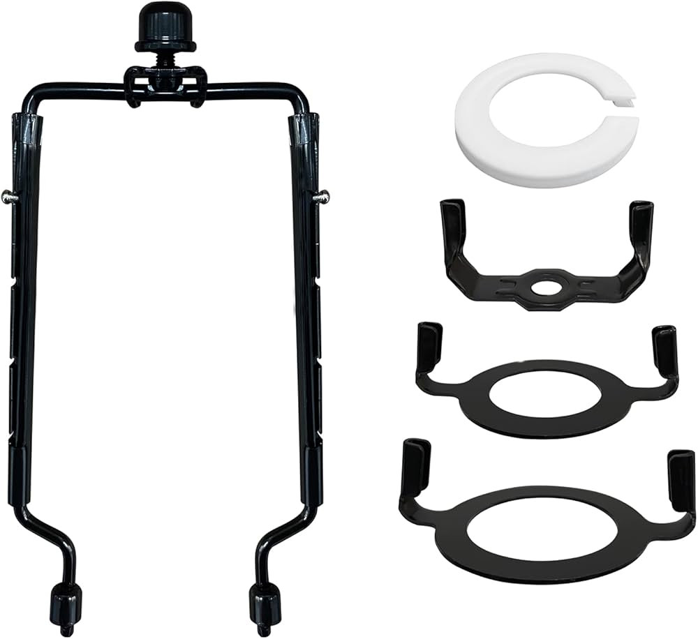 Lamp-Shade Harp Holder Adjustable Support - Tall 7 8 9 10 inch and 3/8 inch Standard Saddle E14 E... | Amazon (US)