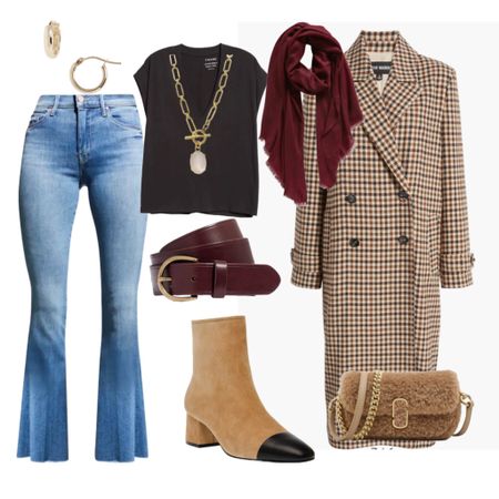 STYLED! My friend (5’8”, size 31, large) and I (5’4”, size 26, small) styled the same pair of Mother bootcut jeans and Frame muscle tee…with fall boots, belts, jackets, handbags and coats.

#LTKstyletip #LTKshoecrush #LTKSeasonal