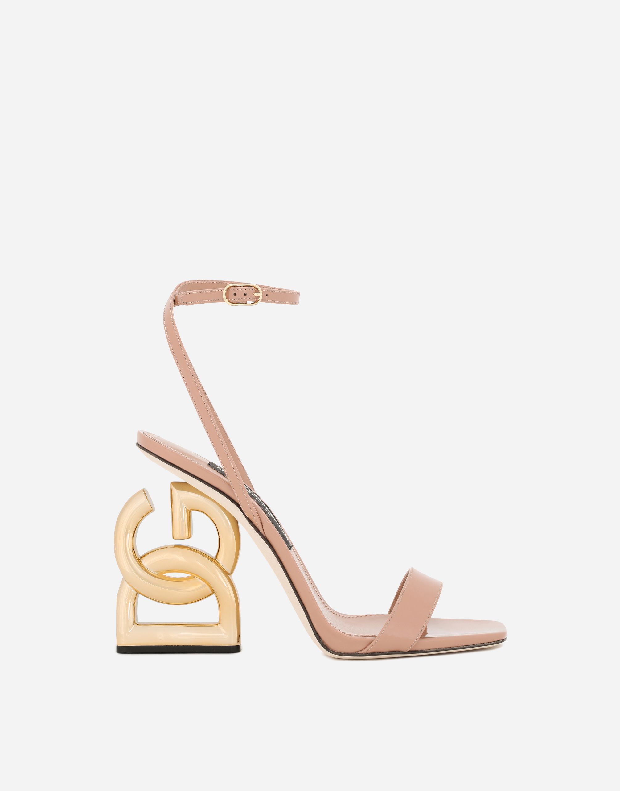 Patent leather sandals with 3.5 heel | Dolce & Gabbana