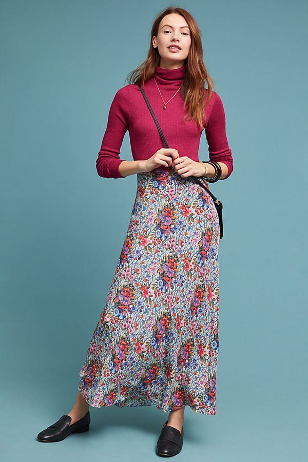 Flora Silk Skirt | Anthropologie (US)