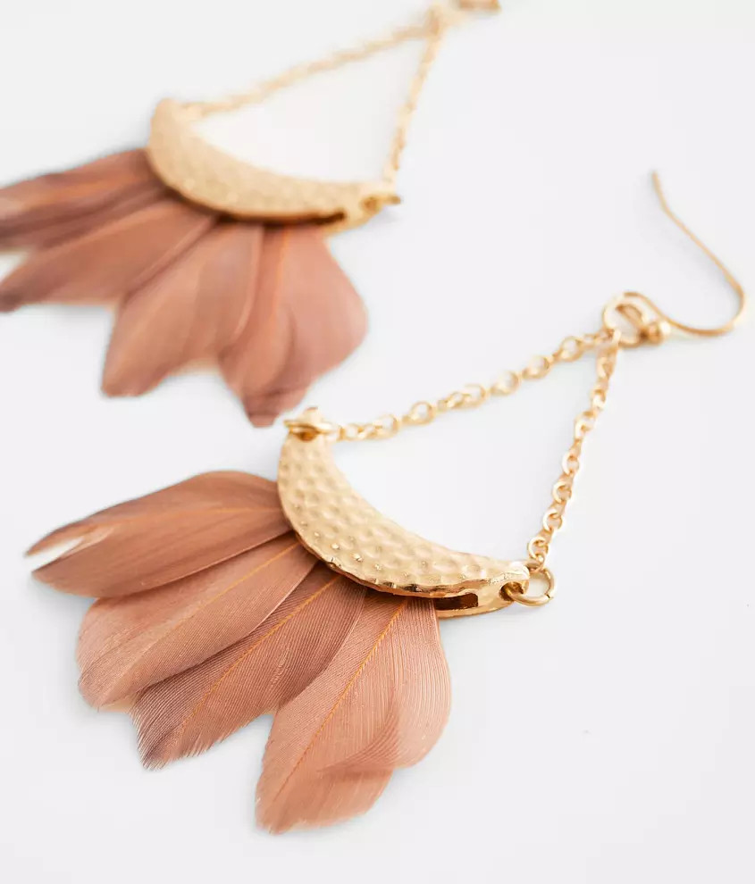 Feather Drop Earring | Buckle