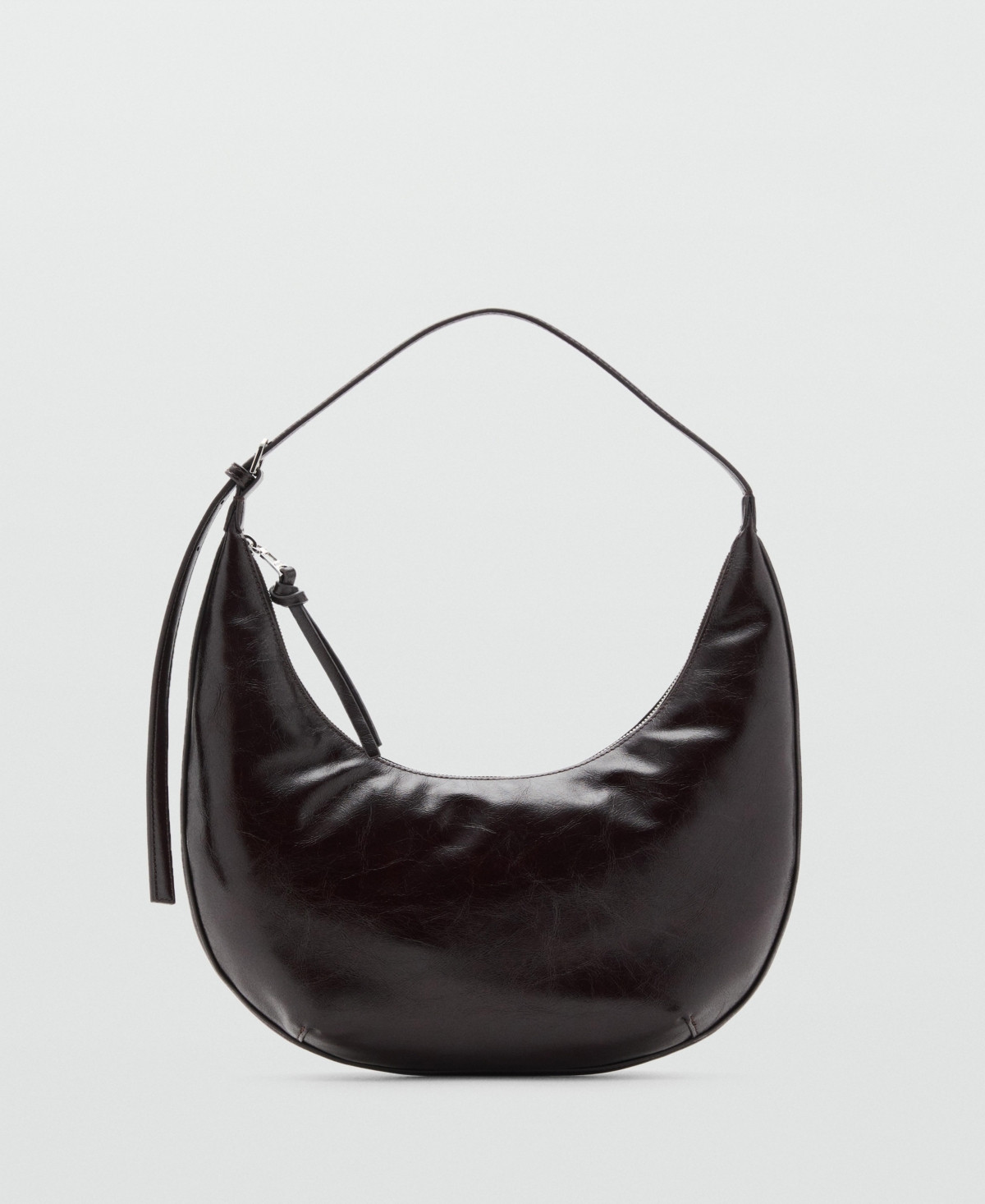Mango Women's Medium Oval Shoulder Bag - Dark Brown | Macy's