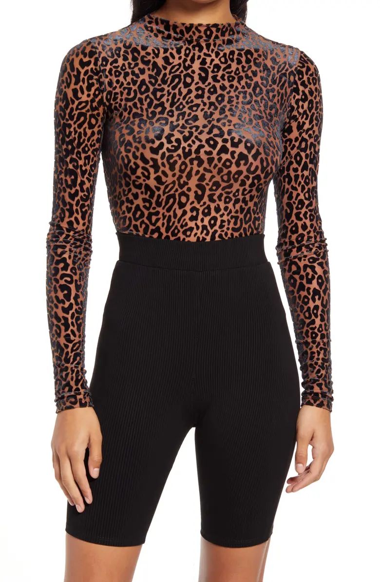 Animal Pattern Long Sleeve Bodysuit | Nordstrom | Nordstrom