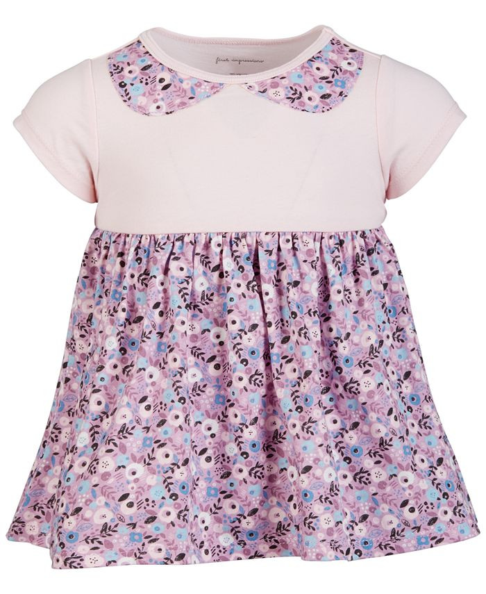 Baby Girls Floral Collar Cotton Tunic, Created for Macy's | Macys (US)