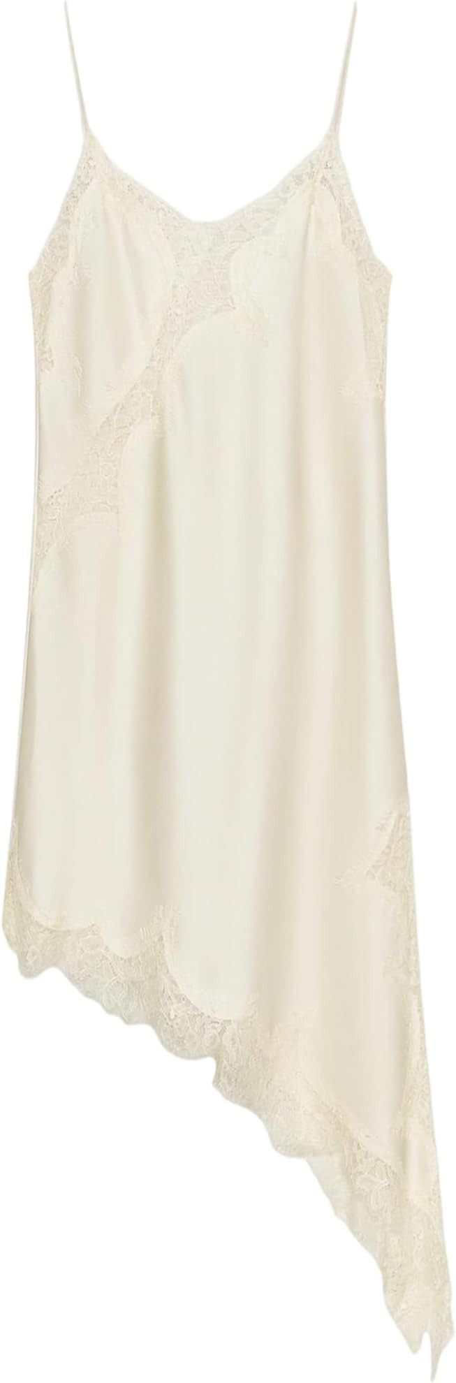 Women's Satin Lace Dress Asymmetric Cocktail Mini Dress Layering Essentials Elegant Dresses Date ... | Amazon (US)