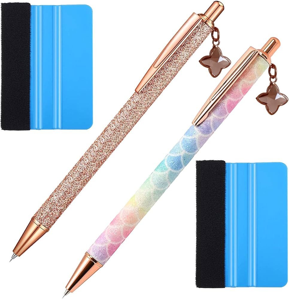 Weeding Tools for Vinyl，2 Pieces Air Release Pen Craft Vinyl Weeding Tools Stainless Steel Poin... | Amazon (US)