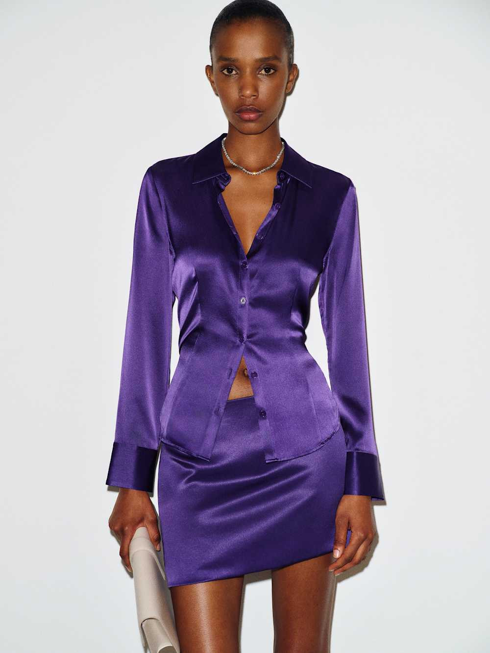 Carla Low Waist Satin Skirt | Reformation (Global)