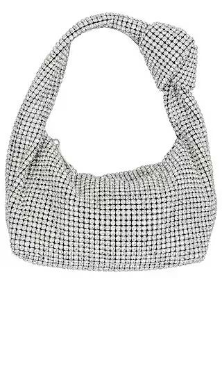 Polly Crystal Shoulder Bag in Silver | Revolve Clothing (Global)