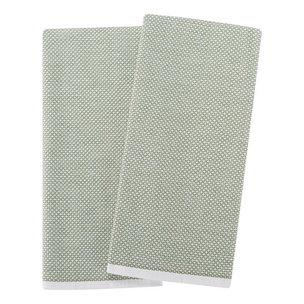 Better Homes & Gardens 2-Piece Oversized Woven Kitchen Towel Set, Dark Cilantro - Walmart.com | Walmart (US)