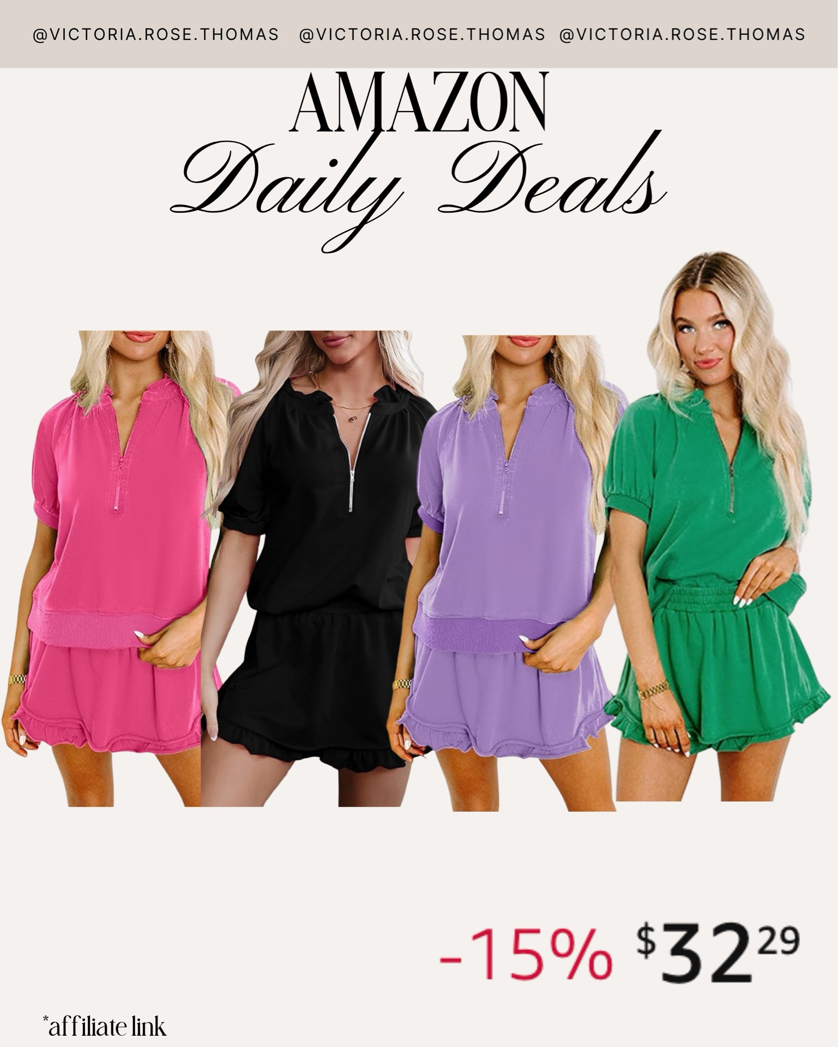 Absolutely obsessed with this new ruffle two piece set I found that’s a boutique look for less! 
I need it in pink and green asap!
Perfect to throw on for errands, a pool day or to pack for vacation or a cruise. 

Amazon daily deals
Amazon fashion
Amazon style
Stylewithnosecrets 
Deals
Steal
Save
Sale
Amazon prime
Spring fashion
Summer fashion 

#LTKootd #LTKSaleAlert #LTKSwim