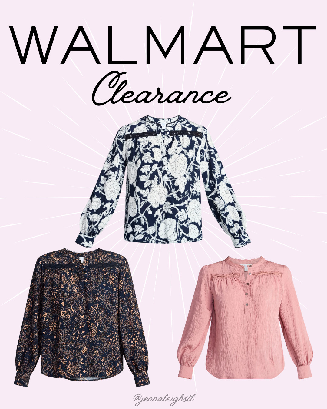 Walmart clearance on this bestseller Time and Tru women’s lace yoke long sleeve shirt. Such a pretty piece for spring. 

 #LTKootd #LTKSaleAlert #LTKMidsize
