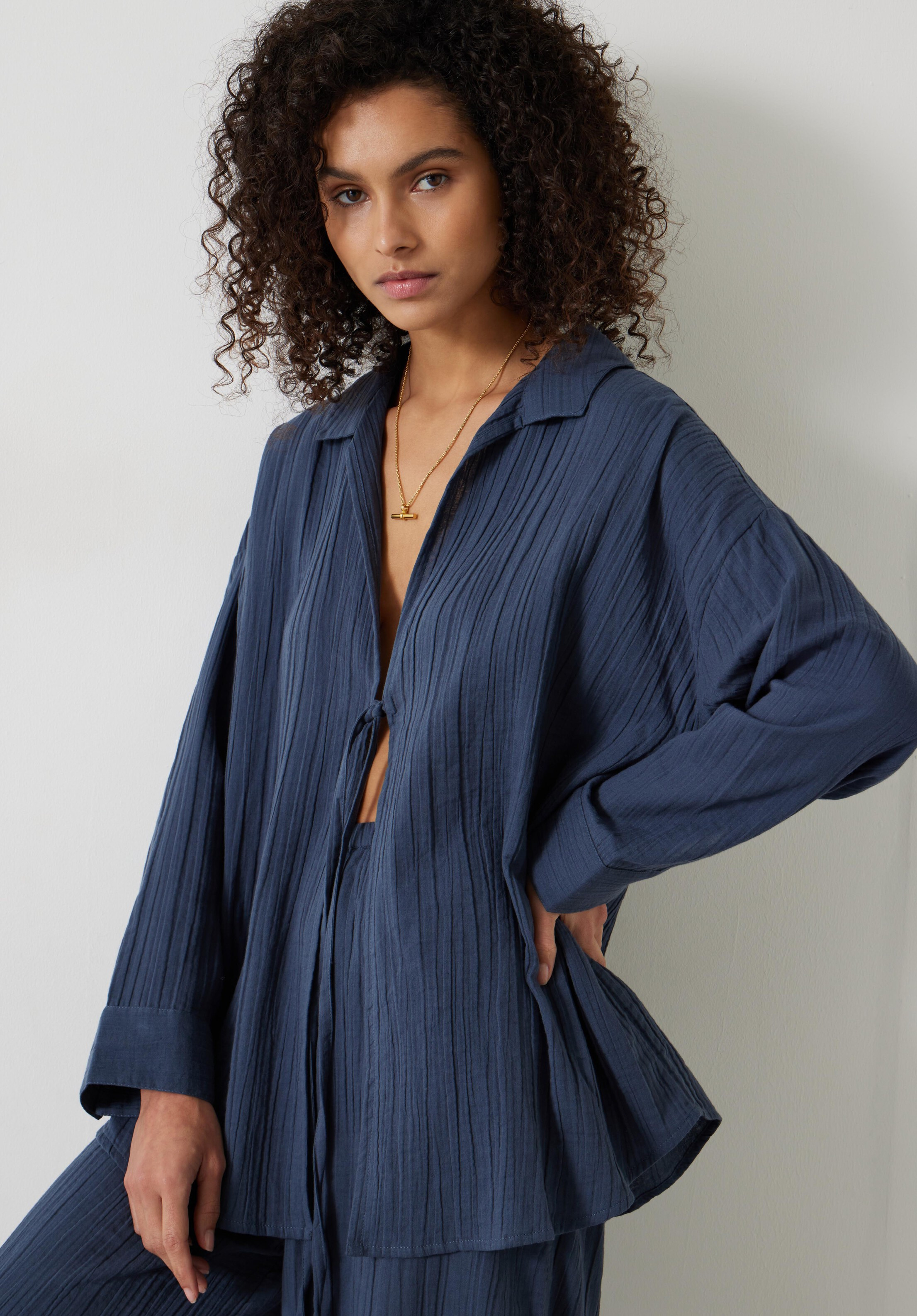 Elodie Oversized Tie Front Beach Shirt | Hush UK