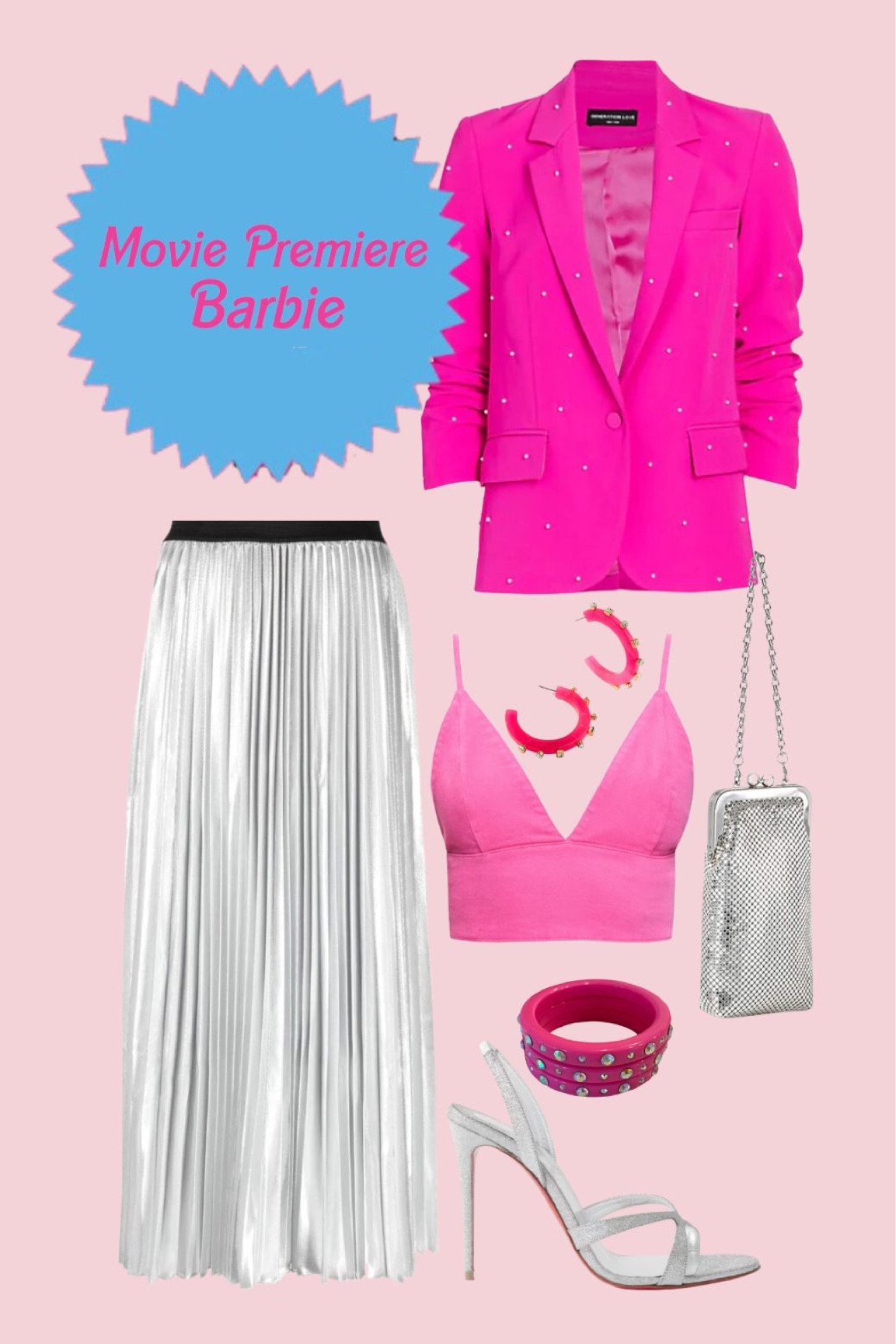 Movie Premiere Barbie ™️⭐️🎥💖 

Outfit details || My vintage Moschino Jacket is unavailable but I liked look alikes here!

My skirt is Zara and Bracelets are Smith & Co