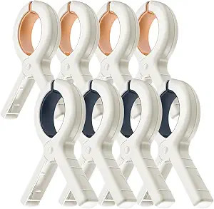 Beach Towel Clips for Beach Chairs, 8 Pack Heavy Duty Towel Clips for Pool Chair Cruise Boat Loun... | Amazon (US)