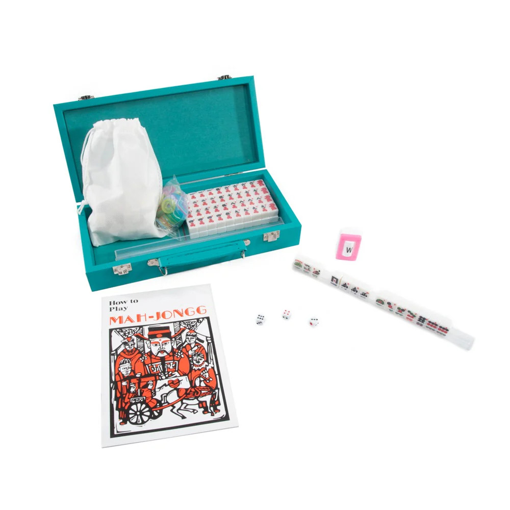 Mini Travel Mahjong Set - Teal | Outrageous Interiors + Design