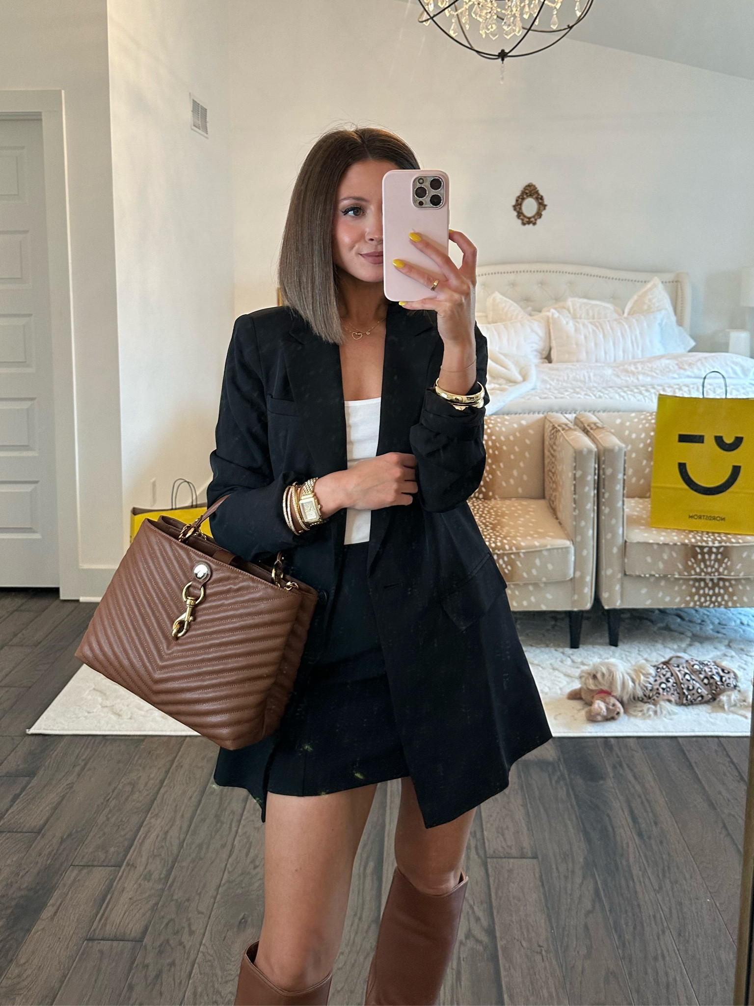 open edit oversized blazer (sized down to xxs)
halogen cami (tts, xs)
open edit skirt (tts, xs)
rebecca minkoff bag

#LTKstyletip #LTKxNSale #LTKunder100