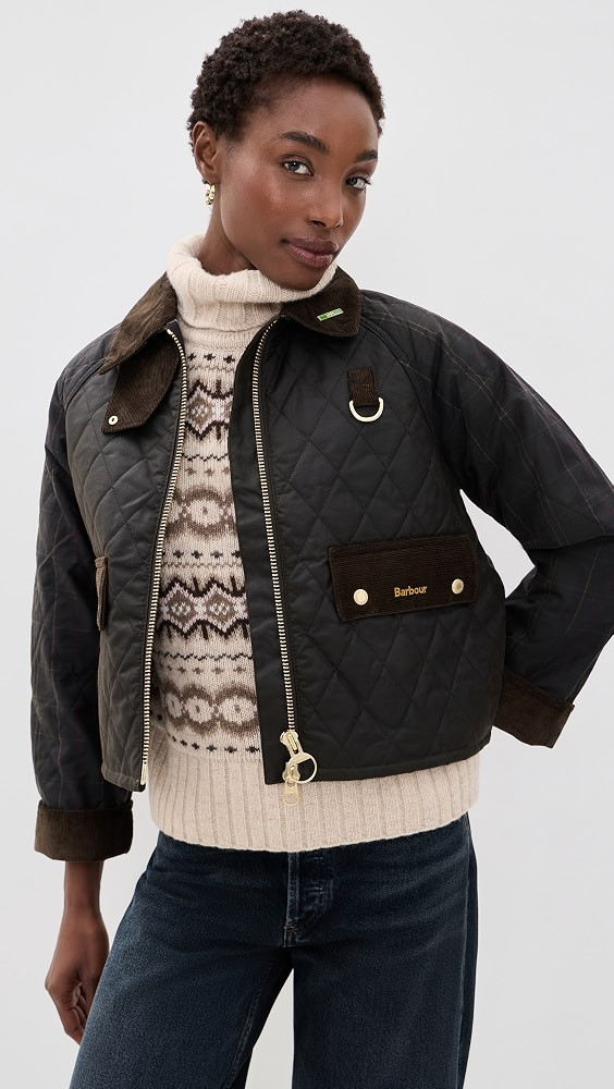 Barbour Tartan Reimagined Icons Tartan Quilted Spey Wax Jacket | Shopbop