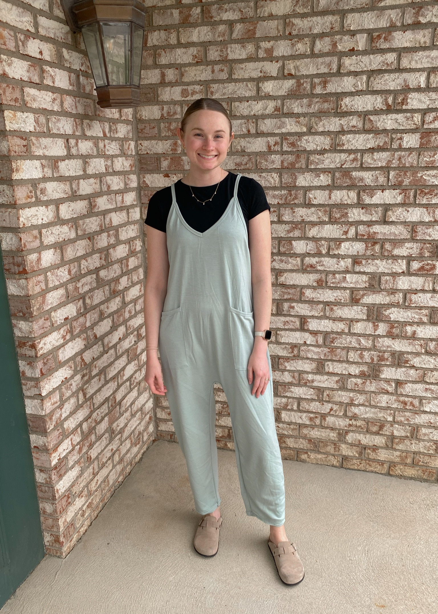 This jumpsuit is so perfect! I love it on days when I want to be super comfy but still look cute. 🫶🏼 I

Women’s fashion inspo jumpsuit onesie spring style sage green 

#LTKbump #LTKfindsunder50 #LTKstyletip
