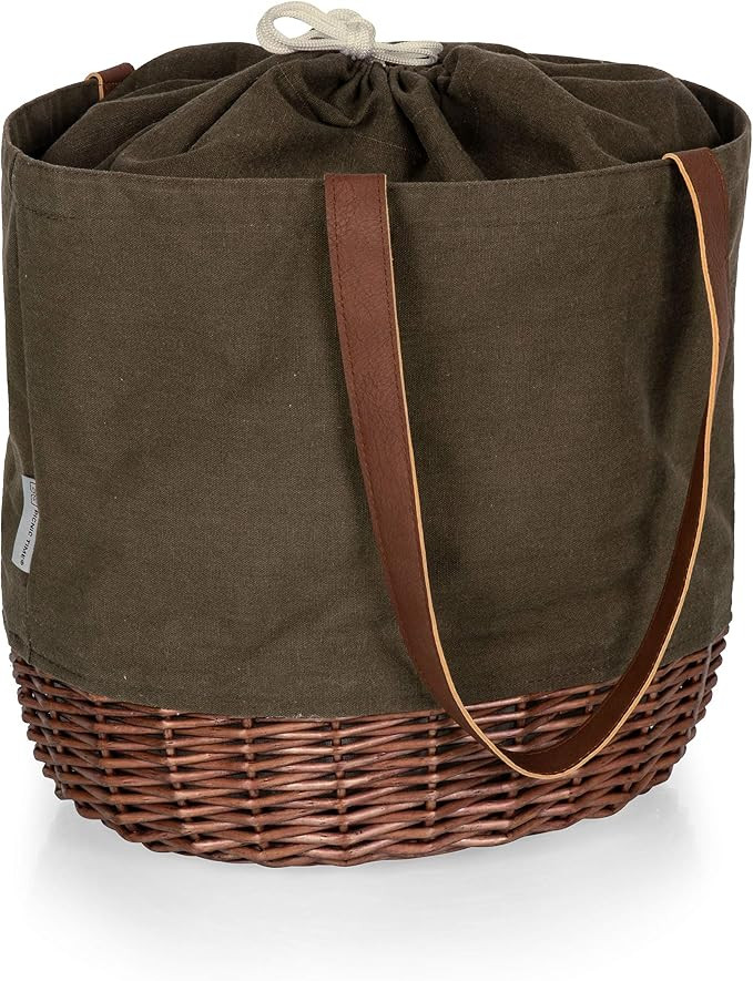 Picnic Time - A Picnic Time Brand Coronado Canvas and Willow Basket Tote | Amazon (US)