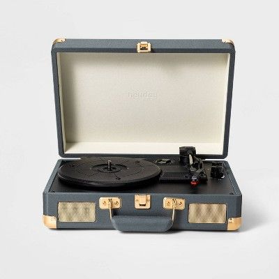 heyday™ Suitcase Turntable - Night Gray | Target