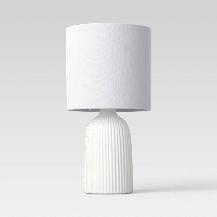 Fluted Ceramic Mini Table Lamp - Threshold™ | Target