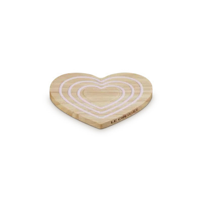 Le Creuset Magnetic Wooden Trivet Heart Pink Silicone | Wayfair North America