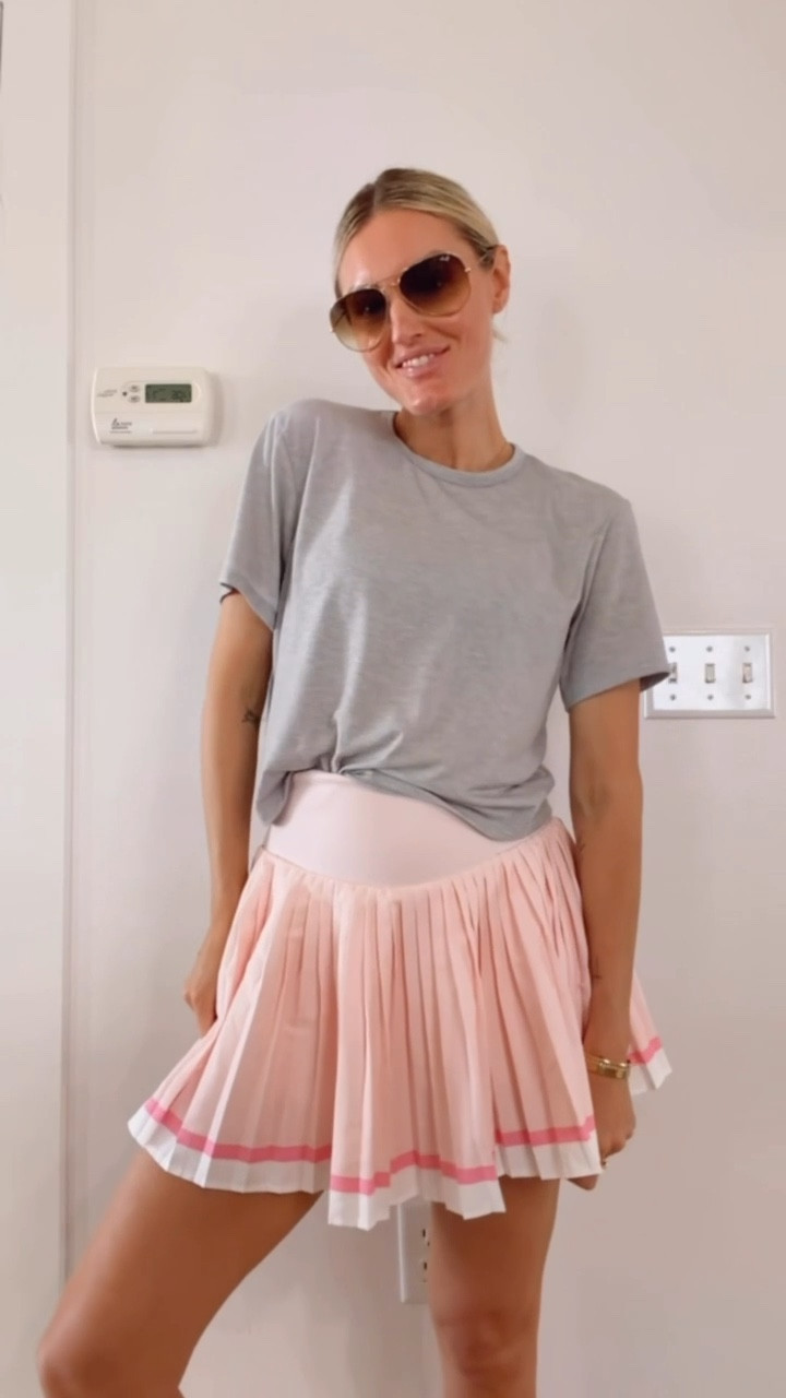 Target finds > 👏🏻👏🏻 this staple grey tee has been such a reliable piece for me. And this pink athletic skirt?!😍 wearing s in both!

Loverly grey, Target athleisure, cute affordable athletic clothes for women, Target style finds

#LTKSeasonal #LTKActive