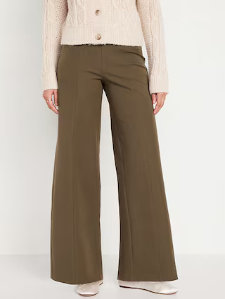 High-Waisted Pull-On Pixie Wide-Leg Pants | Old Navy (US)