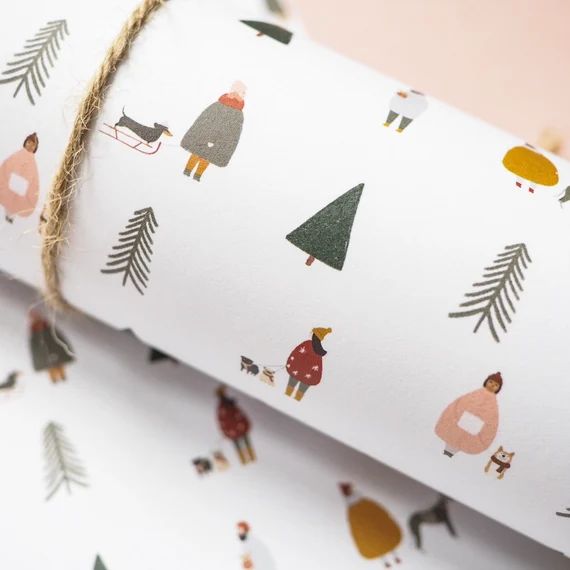 Dog Wrapping Paper Scandi Gift Wrap Pug Christmas Wrapping | Etsy | Etsy (US)