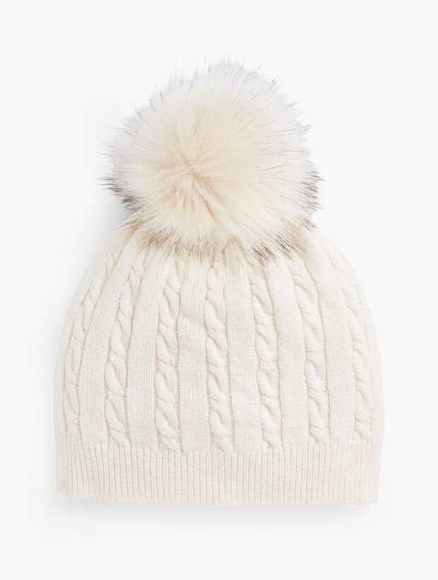 Cable Stitch Pompom Hat | Talbots