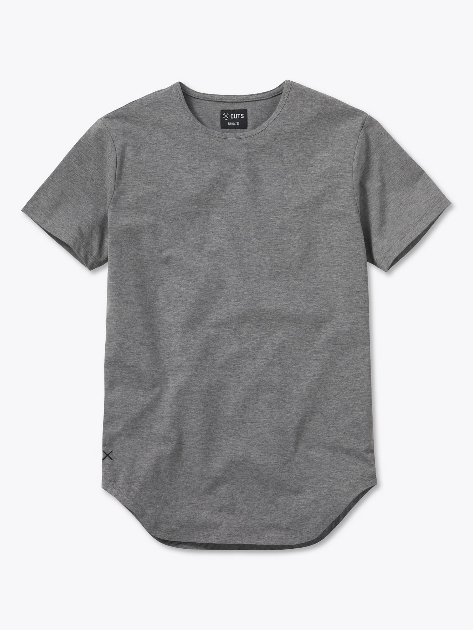 AO Elongated Tee | Heather Grey Signature-fit PYCA Pro® | Cuts Clothing Inc.