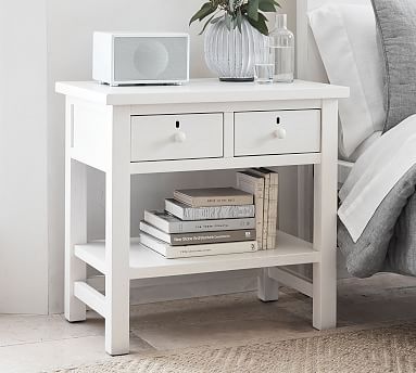 Farmhouse 28.5&quot; 2-Drawer Nightstand | Pottery Barn (US)