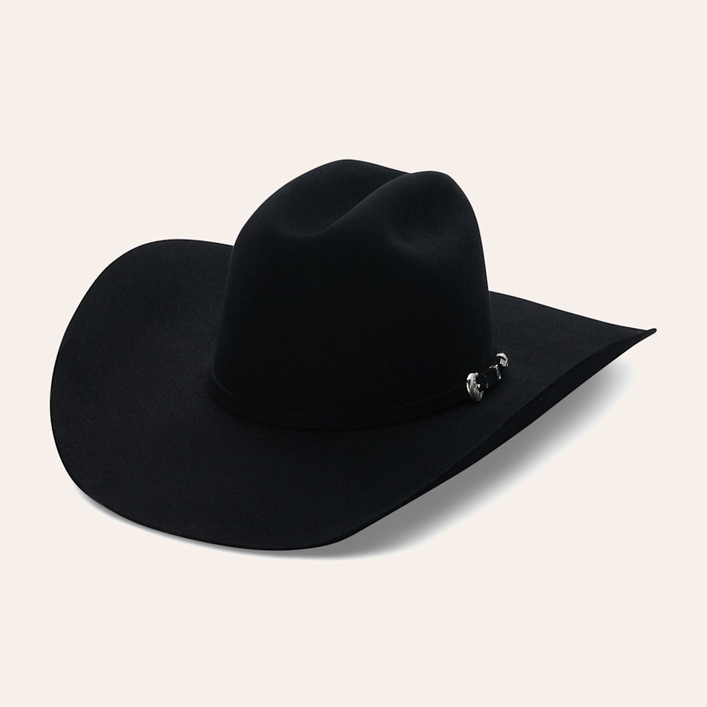 Resistol Midnight 6X Black Modified Cattleman Crown Felt Cowboy Hat | Cavender's