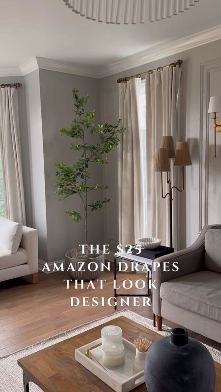 Amazon drapes designer look for less. Amazon for the win. Amazon home. Black out drapes. Faux linen drapes. 

#LTKhome #LTKsalealert