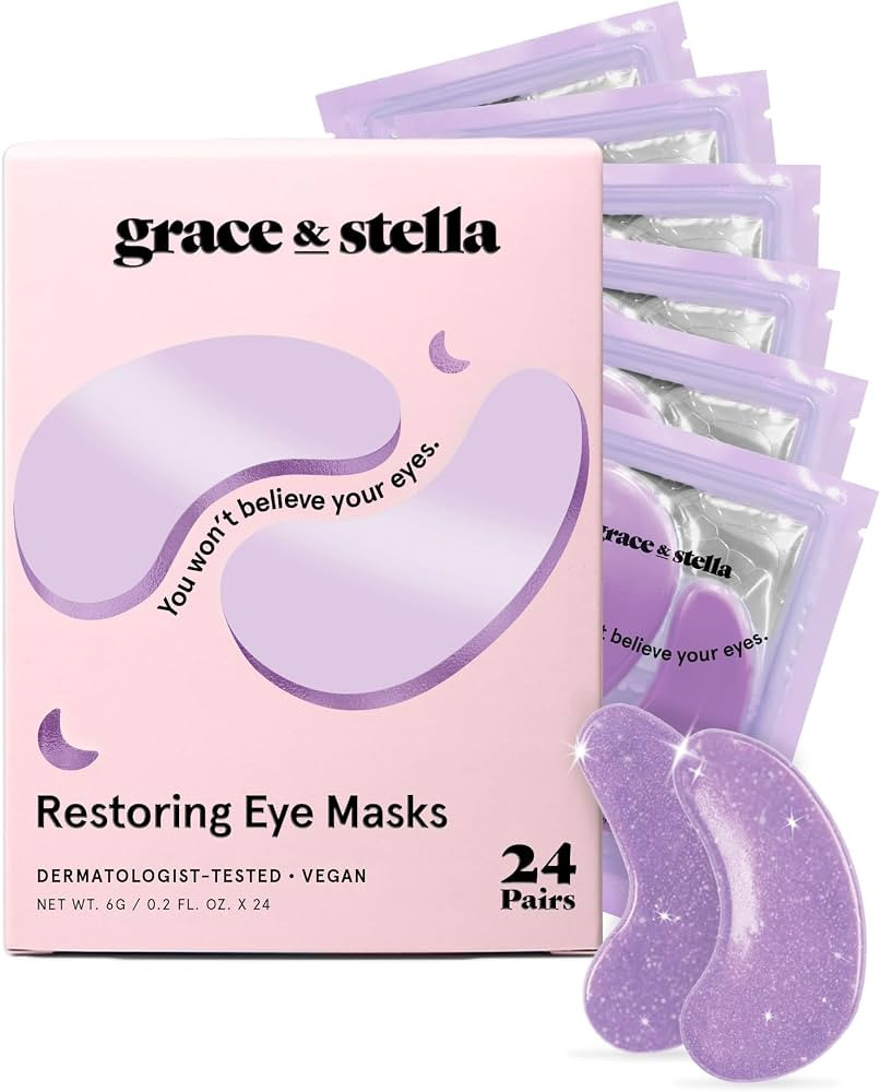 grace & stella Retinol Under Eye Patches for Puffy Eyes & Dark Circles - Restoring Gel Under Eye ... | Amazon (US)