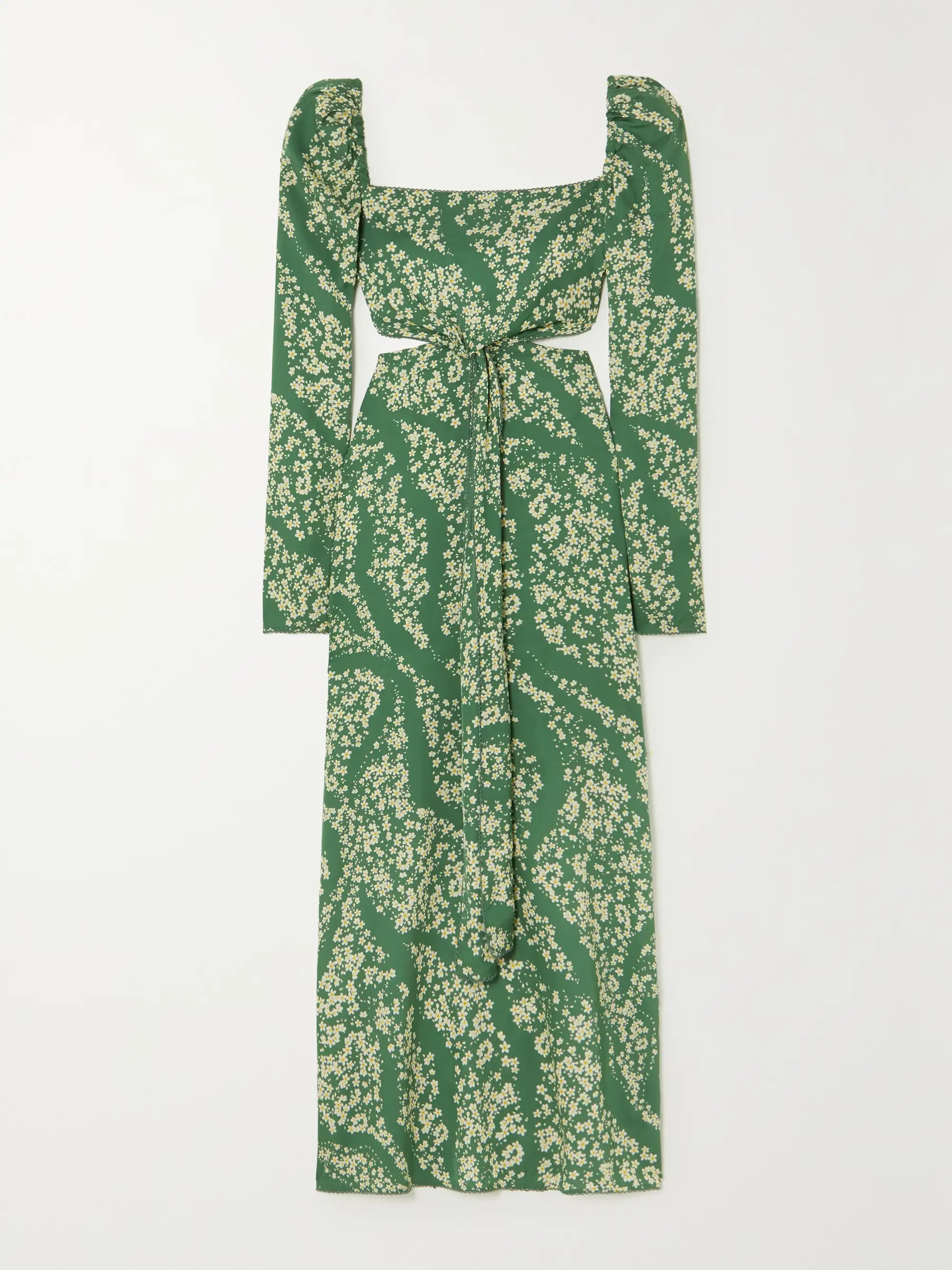 Cuarzo Astro Esmeralda cutout floral-print twill maxi dress | NET-A-PORTER (US)