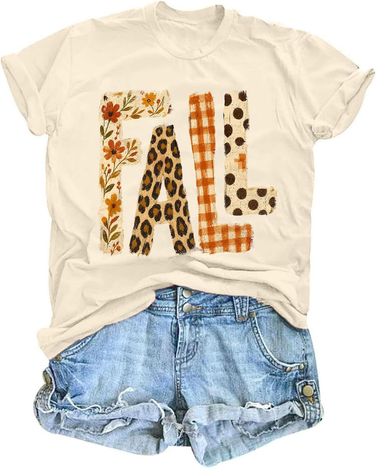 Fall Distressed Shirts Womens Autumn Aesthetic Shirt | Amazon (US)