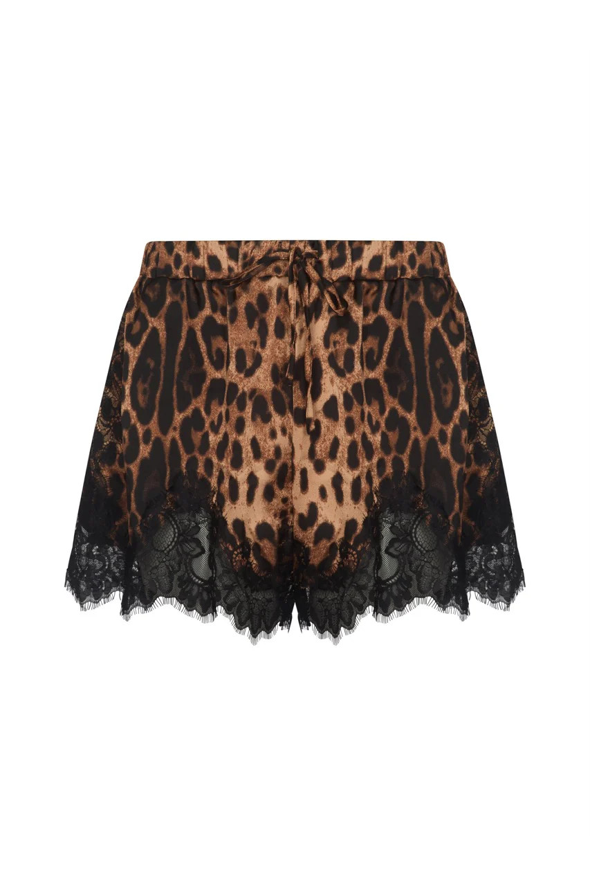 LEOLA Leopard Print Lace Shorts | Noughts and Kisses