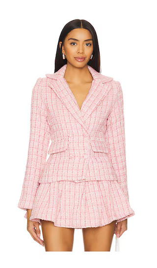 Ashtyn Tweed Blazer in Baby Pink | Revolve Clothing (Global)