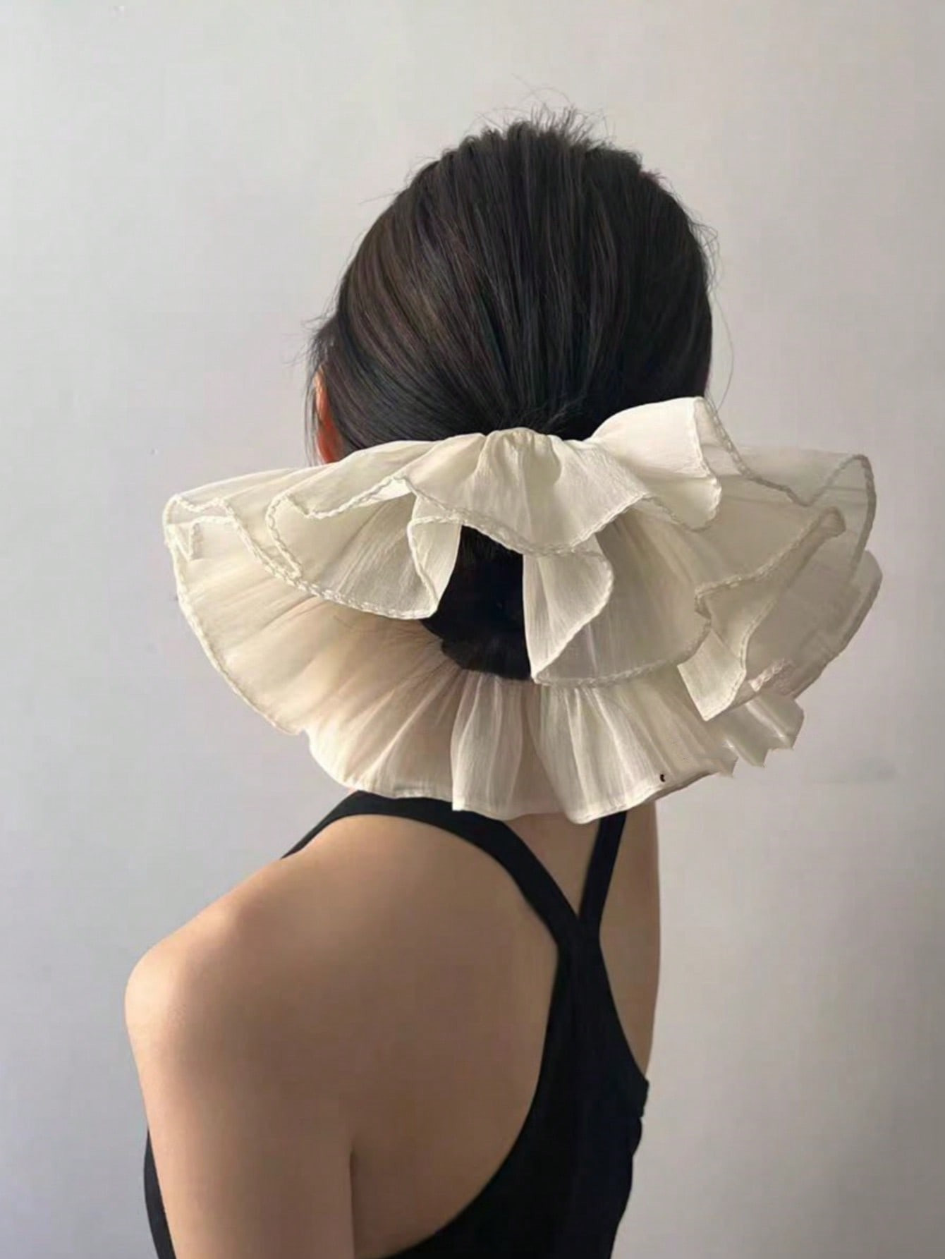 $2.98 1pc Extra Large Pleated Double-Layer High-End Scrunchie, Elegant Fashion Hair Tie Suitable ... | SHEIN