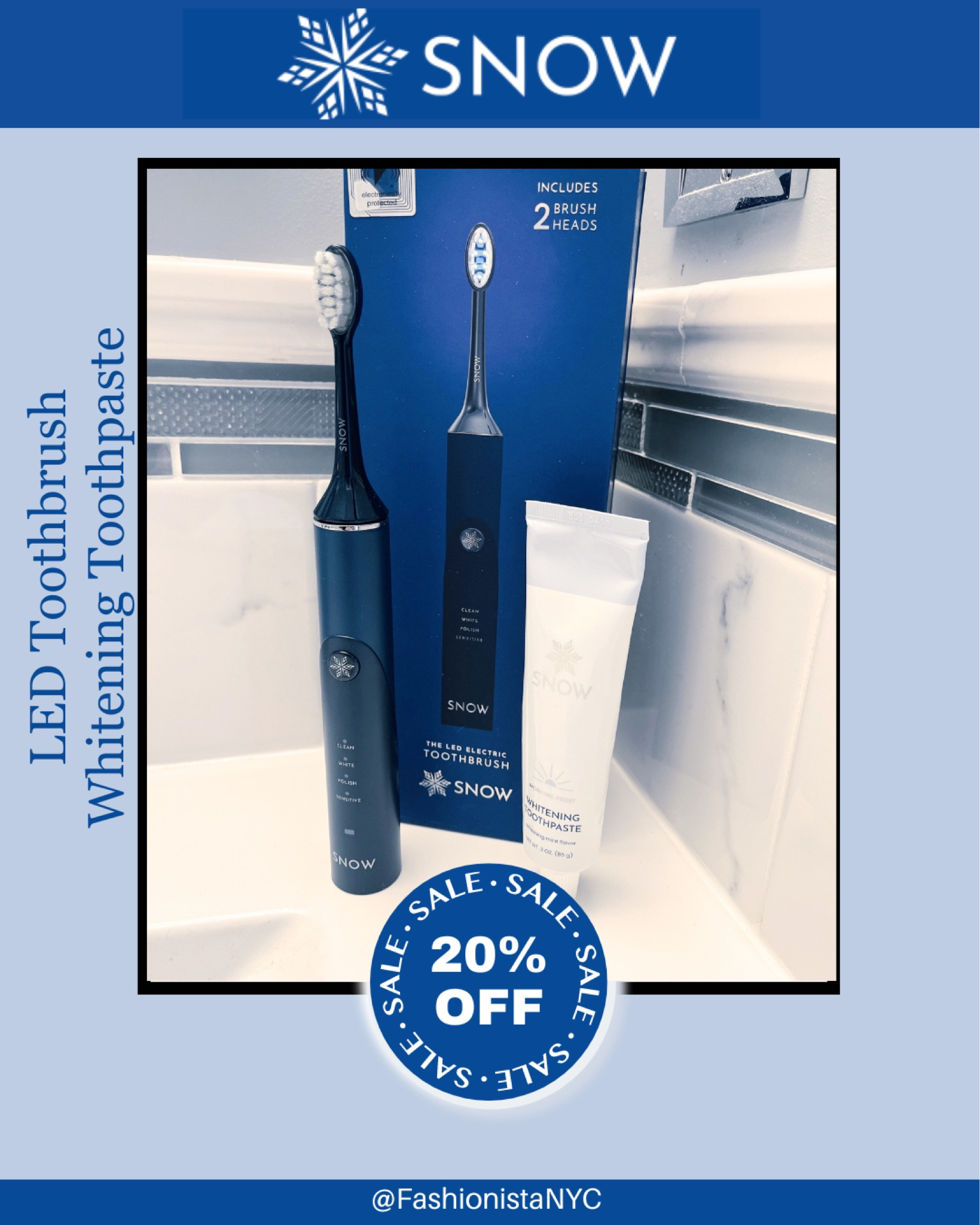 About to embark on a new journey of whitening my Teeth
Bought an LED Electric Toothbrush and whitening Toothpaste 
Bookmark this as SNOW is always having some sort of SALE
Beauty - Toothbrush 


#LTKsalealert #LTKfamily #LTKbeauty