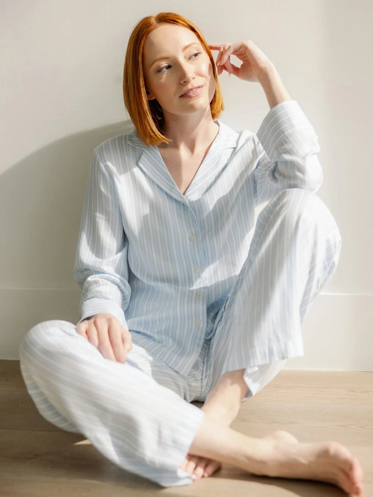 Women's Soft Woven Long Sleeve Pajama Set | Cozy Earth